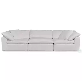 Terra Condo Cream Performance Fabric Modular Sofa
