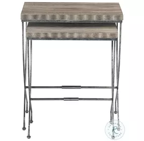 Wyman Aged Pewter Nesting Tables