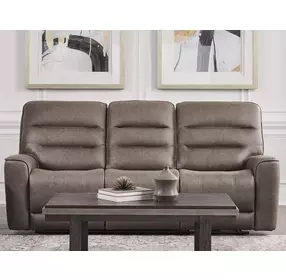 Lawmere Sydney Brunette 86" Zero Gravity Triple Power Reclining Sofa with USB Charging