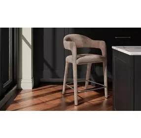 Martens Camel Upholstered Bar Stool