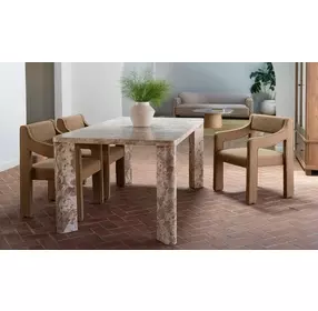 Elise Ochre Performance Fabric Upholstered Dining Chair
