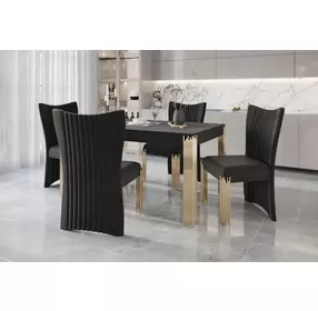Empire Black 72" Rectangular Dining Table