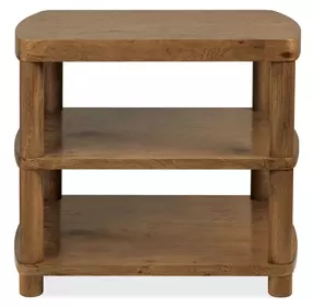 Melange Rich Golden Brown Rectangular Romano End Table