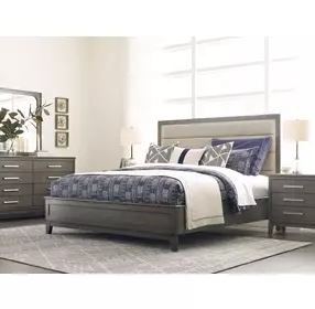 Grainstone Sable 8 Drawer Sellers Dresser with Rectangular Landscape Mirror