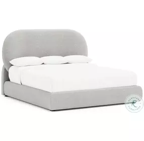 Monolith Gray Performance Fabric King Upholstered Panel Bed