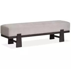Tauren Gray Upholstered Bench