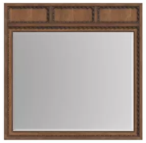Harbor Warm Walnut Square Dresser Mirror
