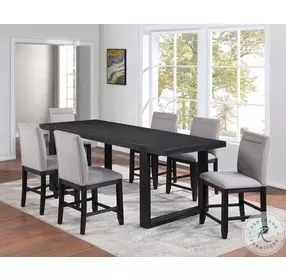 Yves Gray Performance Fabric Counter Height Stool Set Of 2