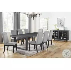 Yves Rubbed Charcoal Extendable Dining Table