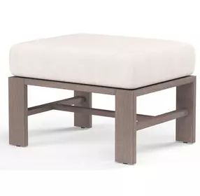 Laguna Canvas Natural Upholstered Outdoor Rectangular Ottoman
