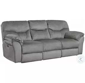 Power Play Charcoal 96" Reclining Living Room Set with Power Headrest