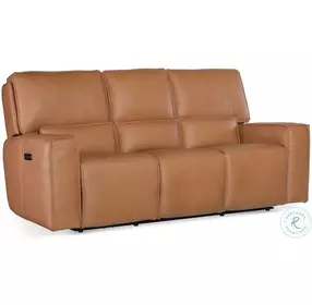 Miles Brown Leather Zero Gravity Power Reclining Living Room Set With Power Headrest