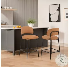 Blythe Orange Counter Height Stool Set Of 2