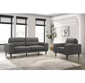 Vale Gray Upholstered Accent Chair