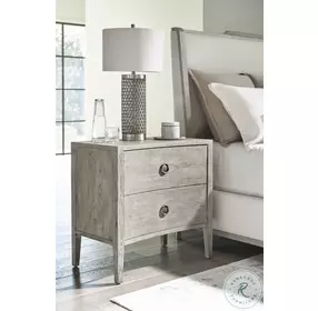 Albion Pewter 2 Drawer Nightstand