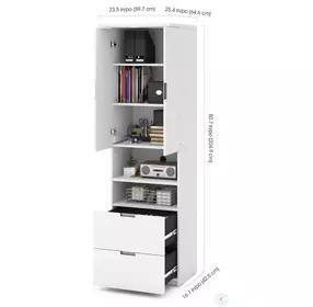 Lumina White Drawers Storage Unit