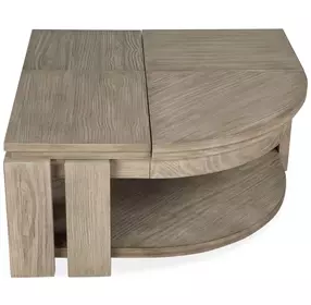 Conrad Stone Harbor Gray Free Form Lift Top Cocktail Table