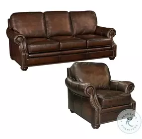 Montgomery Rich Brown Sedona Chateau Leather Sofa