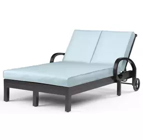 Monterey Canvas Skyline 78" Outdoor Double Chaise with Self Welt