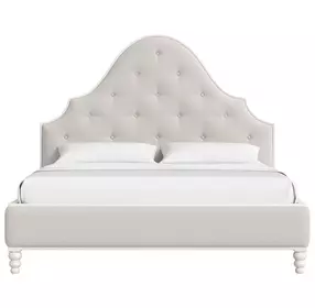 Haven Warm White and Ivory Upholstered Panel Bedroom Set