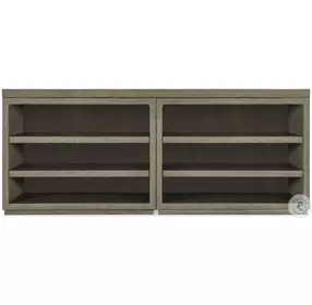 Linville Falls Soft Smoked Gray 72" Credenza with Two Open Desk Cabinets