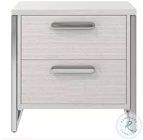 Stratum Mist And Polished Nickel Nightstand