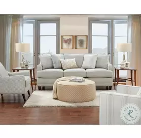 Limelight Mineral Gray Performance Fabric 98" Sofa with Rolled Arm