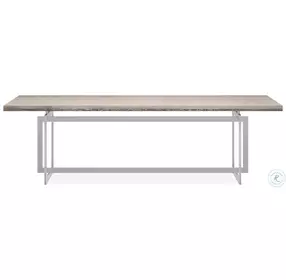 Wish You Were Here Flowing Sandstone And Lightly Brushed Chrome Dining Table
