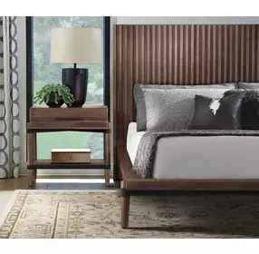 Tranquility Walnut 1 Drawer Nightstand