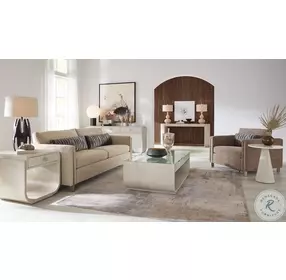 Modern Mood Light Brown And White Round Accent Table