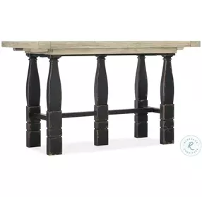 Dolce Vita Flaky White And Black Adjustable Height Extendable Friendship Dining Room Set