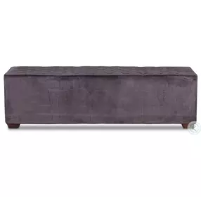 Arabella Asphalt Gray Velvet 58" Bench