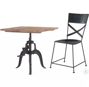 Artezia Brown Adjustable Height Square Bar Table