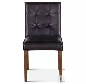 Avery Black And Brown Leather Dining Chair Set Of 2