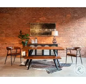 Brisbane Washed Chestnut Leather Arm Chair