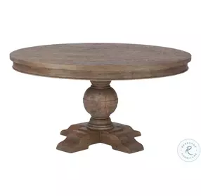 Chatham Downs Weathered Teak 48" Round Dining Room Set