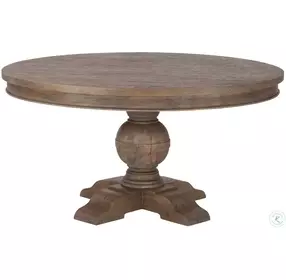 Chatham Weathered Teak 54" Round Dining Room Set