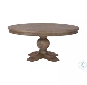 Chatham Downs Weathered Teak 72" Round Dining Room Set