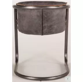 Chiavari Distressed Antique Ebony Leather Dining Chair Set of 2