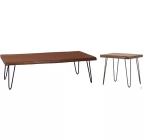 Grandby Natural Acacia Live Edge Rectangular Side Table