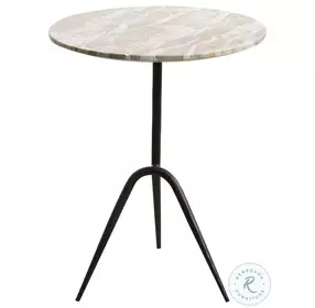Glacier Fancy Brown Marble 18" Accent Table