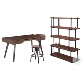 Amici Warm Walnut Adjustable Dining Chair Set of 2