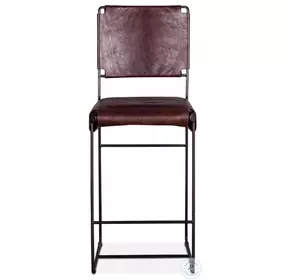Melbourne Chocolate Leather Counter Height Stool