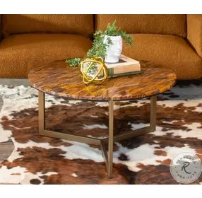 Mumbai Tiger Eye 36" Coffee Table