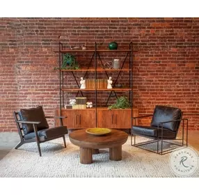 Noto Acorn Brown 39" Round Coffee Table