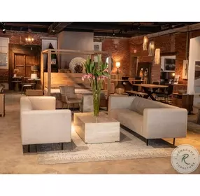 Olympia Dark Grey Boucle Fabric Tufted Sofa