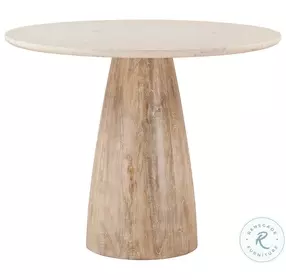 Palm Desert White Marble Round Gathering Dining Table