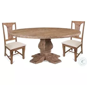 Pengrove Antique Oak 72" Round Dining Table