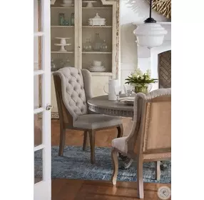 Charles Off White Tufted Linen Deconstructed Chair