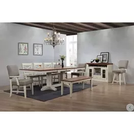 Choices Antique White Extendable Dining Room Set